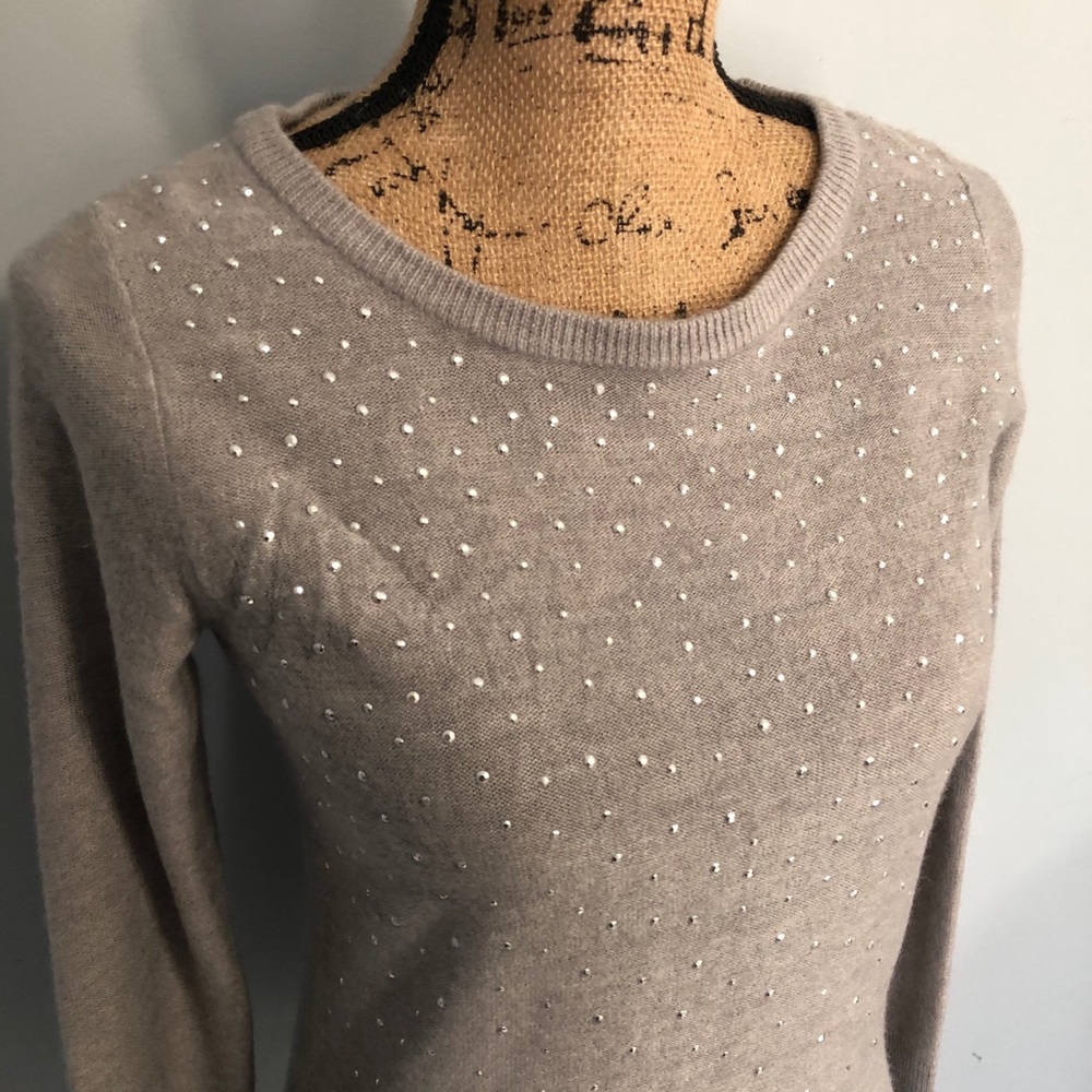 NWT! Apt. 9 Silver Studded Light Gray Sweater XSP - Picture 7 of 14